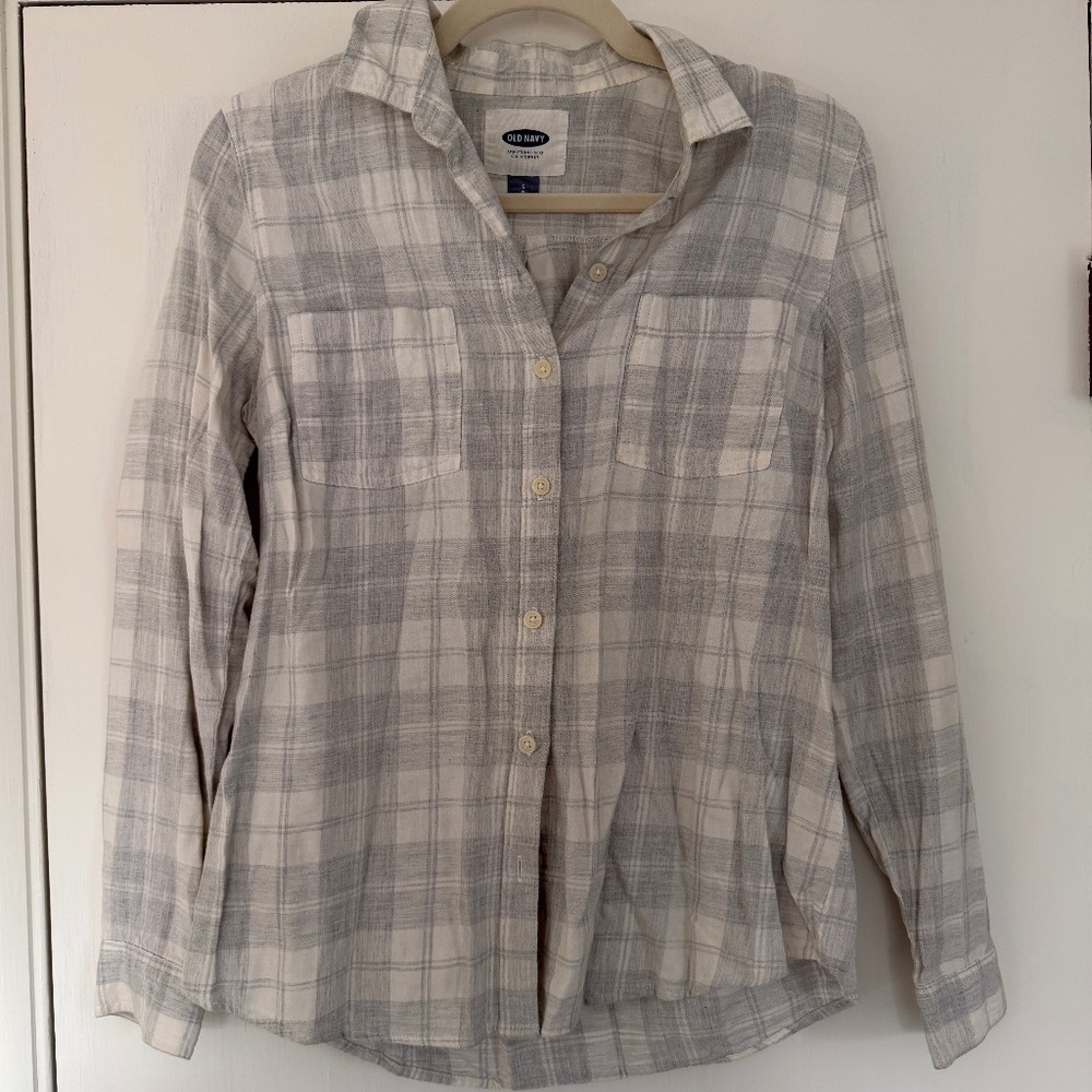 Old Navy Gray/White Flannel